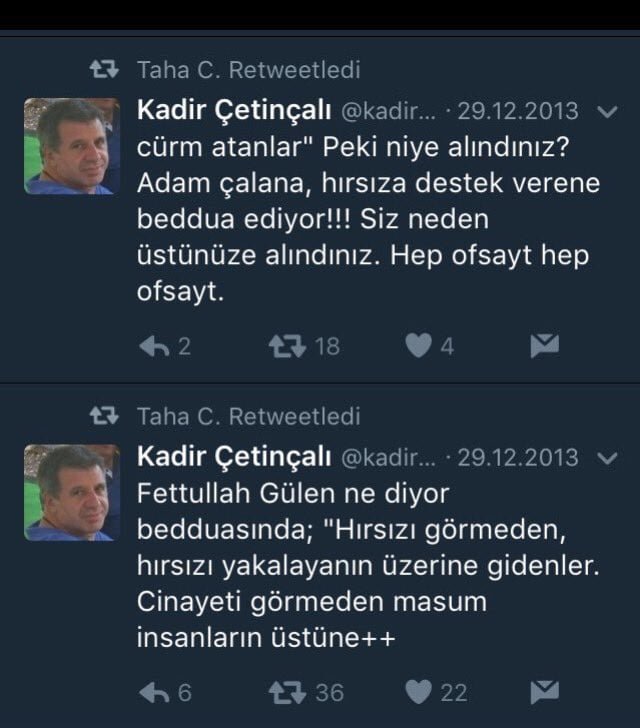 musaucan33's tweet photo. Bu Kadir Çetinçalı denen arkadaşın altını kazıyın, Mehmet Baransu, Fetullah övüp Bilal Erdoğan'ı tehdit ettiği tweetleri çıkar.

Bu kadar da değil; FETÖcü firarî terörist Hakan Şükür ve Arif Erdem savunuculuğu, cumhurbaşkanına küfür; ne ararsan var.

Devamını aşağıya bırakıyorum. https://t.co/NYuzNAjyfY