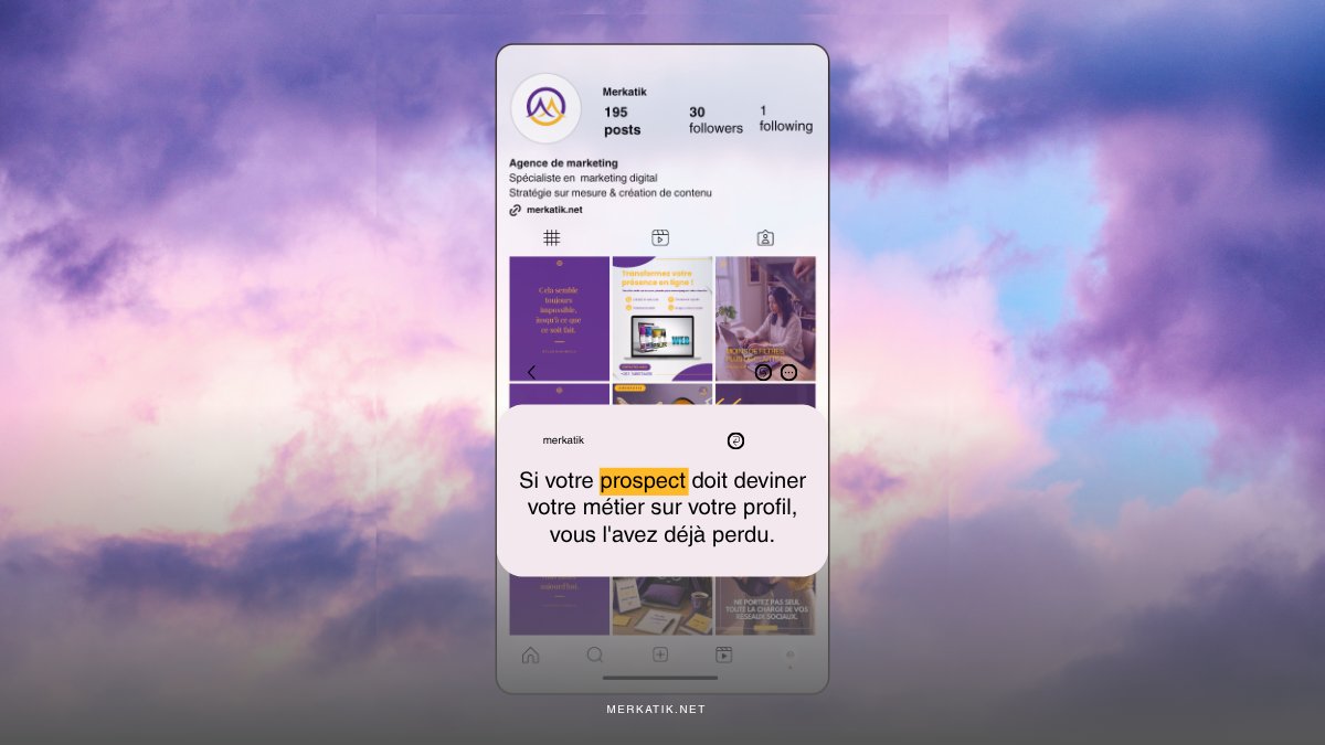 MerkatikAgency's tweet photo. Si votre prospect ne comprend pas ce que vous vendez en 3 secondes sur votre profil, il scrolle. Soyez direct : dites qui vous aidez, comment, et quelle est la prochaine étape.
#optimisation #socialmedia #conversion #positionnement #merkatik https://t.co/soZh2yNclA