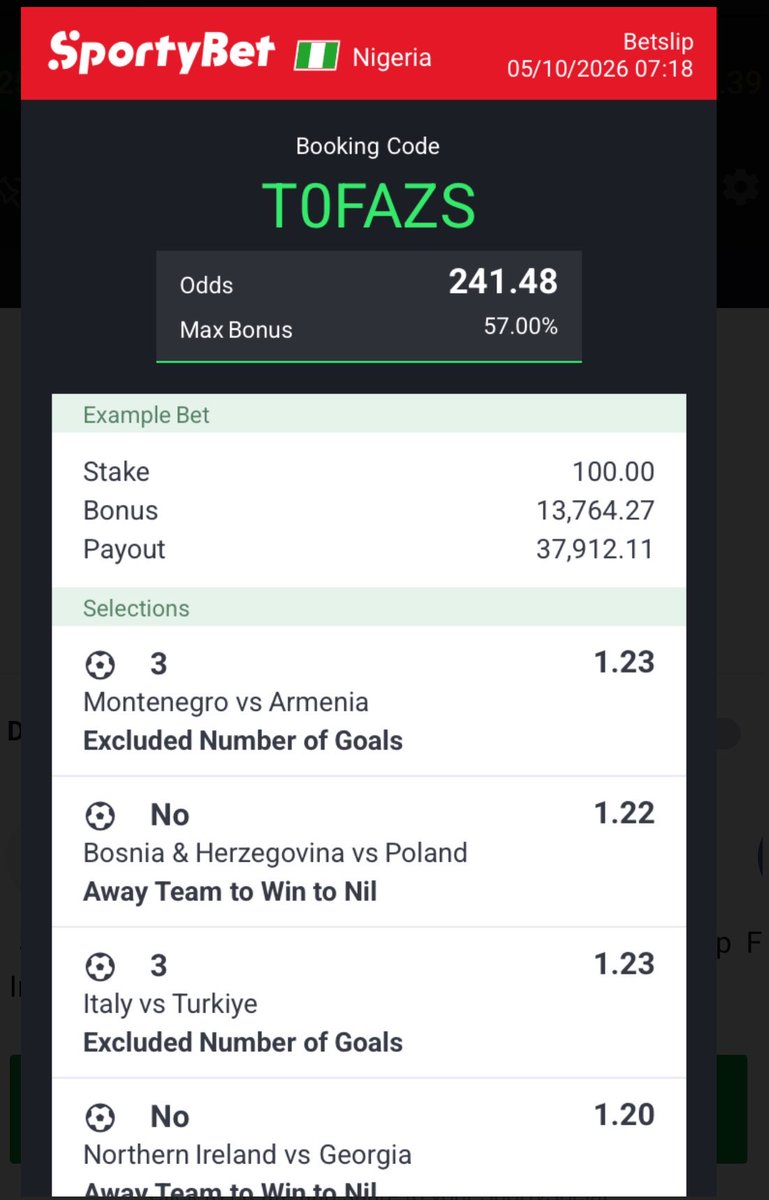 deenayaah's tweet photo. Today's games 

240 odds! https://t.co/u679vFZP2g
