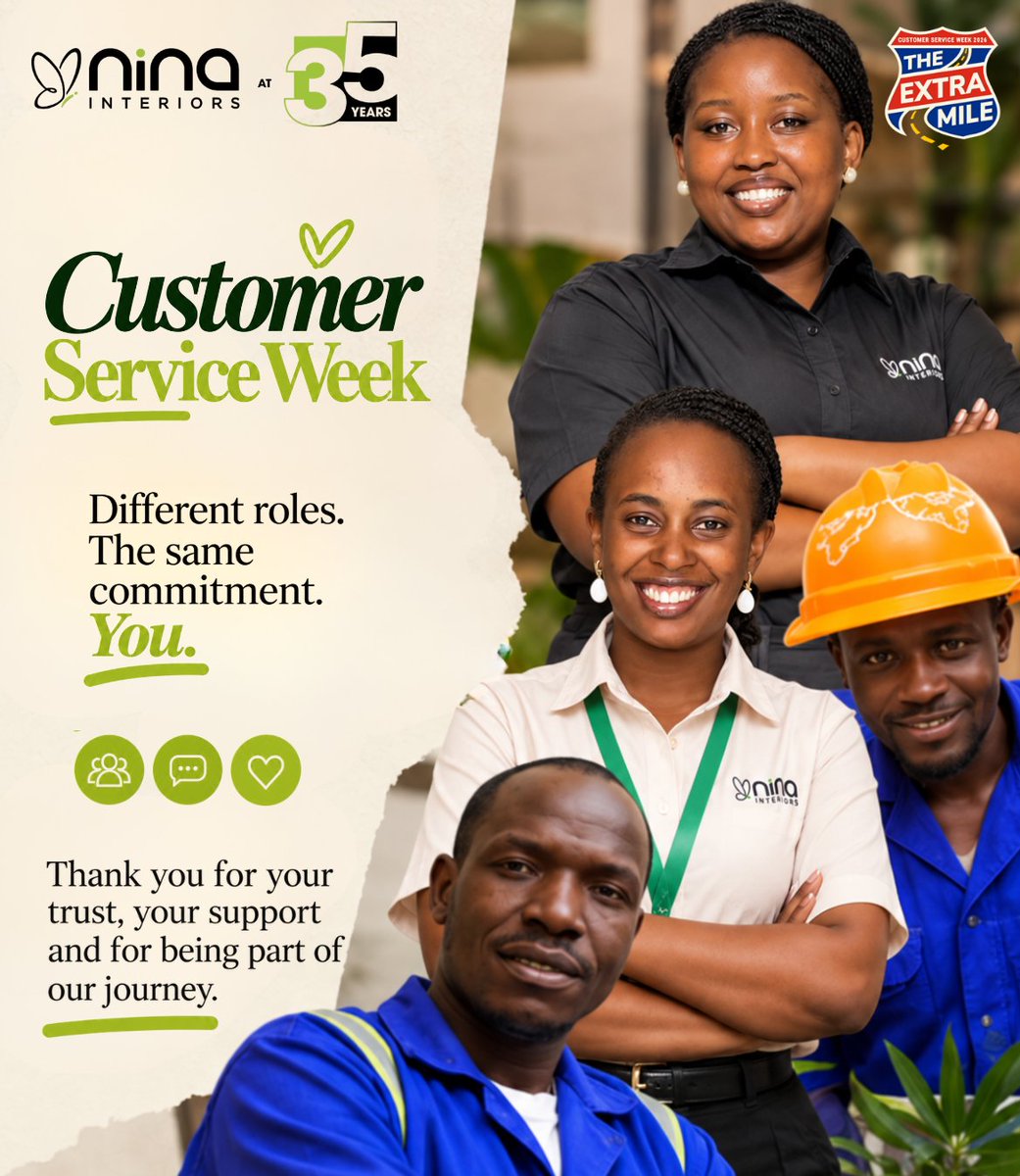 ninainteriors's tweet photo. Different roles, one shared commitment, going the extra mile for you. 

This Customer Service Week, we celebrate the people behind every interaction and the commitment that keeps us moving beyond expectations.

Thank you for your trust, your support, and for being part of the journey. Here’s to putting you first every step of the way.

https://t.co/gqWdfrOhTD