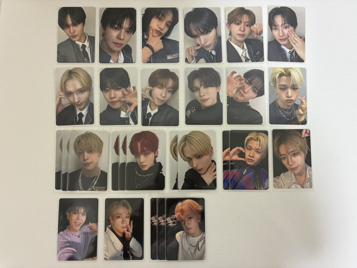 _1uv_x's tweet photo. KO1KEYZ 新世界 ファイナル ファンミ グッズ トレカ

【譲】濱田 照井 シンヘン 矢田 安部 照井 小野 小清水 熊部 岡田 土田 小林 後藤 シヨン 杉山 倉橋 ヒョンスン リッキー アダム 青沼 ジェヨン 多比 堀尾 髙谷 ジュゼッペ 丸尾 児島 大瀬

【求】加藤（💖＞🩷）

n:1⭕️郵送📮
#KO1KEYZ交換 https://t.co/sYekNU3gi6