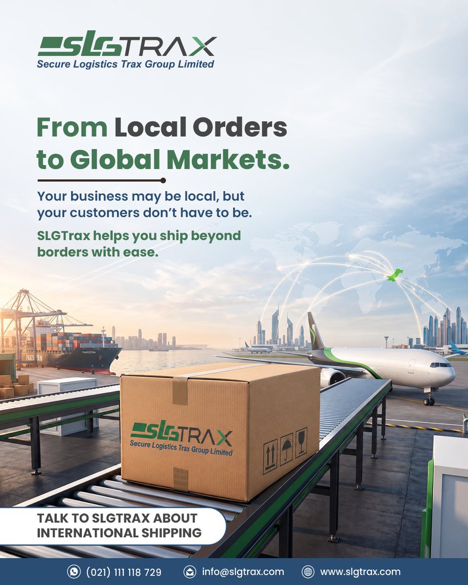 SLGTrax's tweet photo. Your business is going places. Your deliveries should too. 

Going beyond borders means reaching more customers, in more markets, without the delivery headaches. SLGTrax helps keep your shipments moving wherever business takes you.

#SLGTrax #BeyondBorders #GlobalReach https://t.co/jRsRRIMjyV
