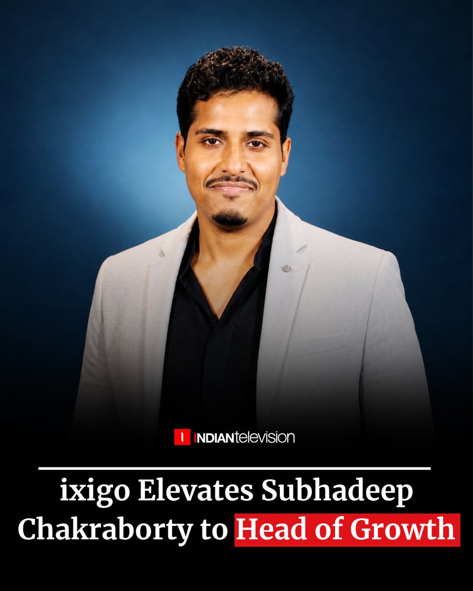 ITVNewz's tweet photo. @ixigo elevates Subhadeep Chakraborty to Head of Growth, as the travel-tech company strengthens its leadership team to drive its next phase of expansion.
Read the full article here: https://t.co/JTv2KdQnOt
#ixigo #Leadership https://t.co/SfWc1EgdZJ