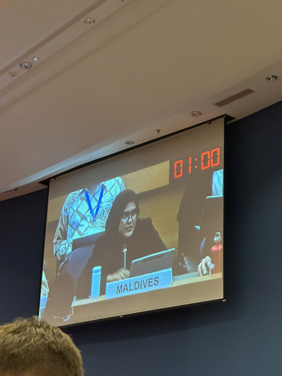 MoEnvmv's tweet photo. Legal Counsel, Uza. Fazeela A. Shaheem, and Environment Analyst, Ms. Fathimath Shamra,  represented the Maldives at the 2nd Informal In-Person Meeting of Heads of Delegation of the Intergovernmental Negotiating Committee (INC) on Plastic Pollution, being held in Bangkok.

In this meeting, the Maldives highlighted the disproportionate and transboundary impacts of plastic pollution on Small Island Developing States (SIDS) and called for the special circumstances and vulnerabilities of SIDS to be not only acknowledged, but meaningfully reflected and operationalized in the final treaty text. 
The meeting focused on conceptual discussions on various provisions of the treaty, with countries working towards convergence to finalize the treaty in the upcoming fourth part of the fifth session of the INC in March 2027.
