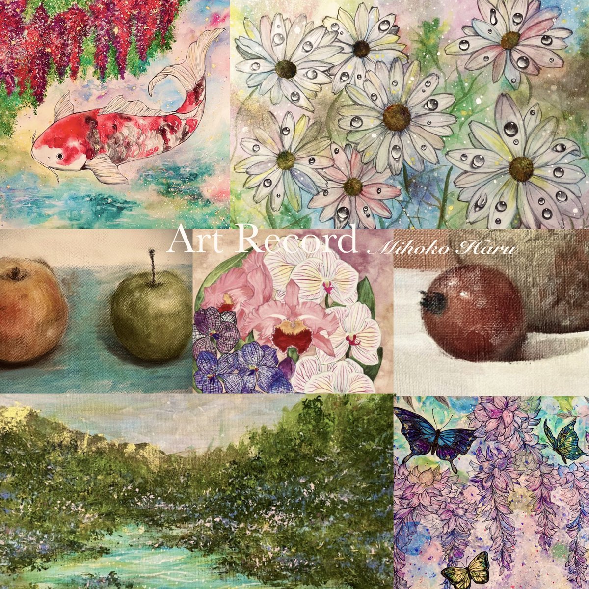 anmicolady's tweet photo. Art Record✨ これまでの自身 作品を見返してみた。画風や色調も少しずつ 変化している事に気がつきました。絵具の重ね方、色彩等 また色々な人々に原画を観て頂ければ幸いです。

#芸術の秋 #絵画  #美術 #アナログ画  
#記録 #春美穂子 #painter #画家 #アートコレクター #絵が好き #マチエール #art https://t.co/RAVxr0R3AD