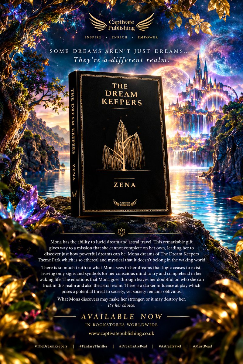 cappublisher's tweet photo. What if your dreams weren’t dreams… but warnings? 🌙✨
📖 THE DREAM KEEPERS BY ZENA
🌐 https://t.co/0IdyJ7iEQX
📚 And all good bookstores worldwide.
#TheDreamKeepers #FantasyThriller #AstralTravel #DreamsAreReal #MustRead https://t.co/3gv2af4si5