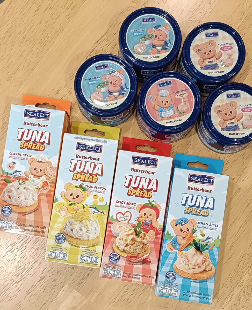 amnos_kanako's tweet photo. สิ่งที่คุณควรซื้อในประเทศไทยไม่ใช่ มะม่วงอบแห้งหรือเครื่องปรุงต้มยำกุ้ง แต่เป็นปลาทูน่ากระป๋อง!
#SealectxButterbear #butterbear #ด้อมน้องเนย https://t.co/YciLJ5zkJ2