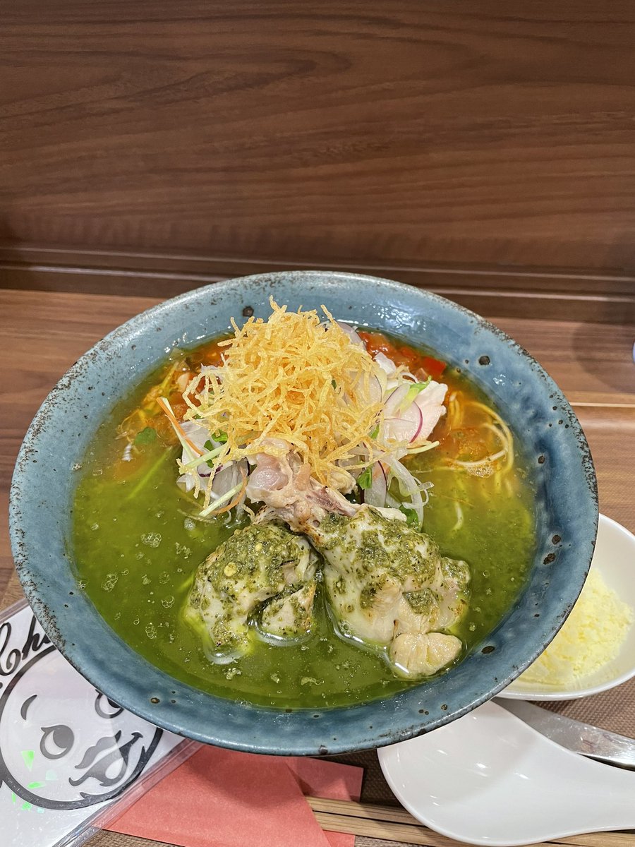mrtiruo's tweet photo. 10月5日（月）らーめん旬彩 さん

🍅トマトらーめん　大盛
　　　　　🌿ジェノバ風
リゾットライス

今年もジェノバの季節がやってきた🍅
もちろん〆はリゾットライス🍚😋
今日もめちゃ美味しご馳走様でした🙏

#ミスチルラーメン部 https://t.co/B6JXIdAfiY