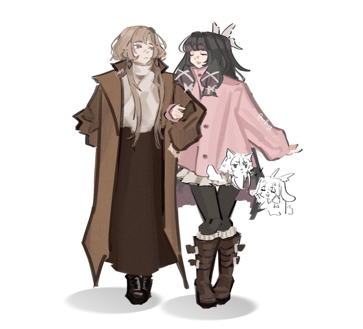 nullsyq's tweet photo. #sandbina in fall outfits... https://t.co/KhAnydoiws