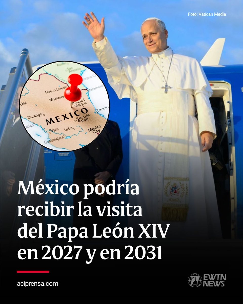 aciprensa's tweet photo. Mons. Ramón Castro Castro, Obispo de Cuernavaca y presidente de la Conferencia del Episcopado Mexicano, señaló que el Papa León XIV podría visitar México en dos ocasiones: una posible visita en 2027 y otra en 2031, por el quinto centenario de las apariciones de la Virgen de Guadalupe.  

El prelado recordó que una visita papal estuvo cerca de concretarse en septiembre del año pasado, ligada a un eventual viaje del Santo Padre a la ONU en Nueva York. Sin embargo, al cancelarse esa participación, también quedó suspendida la escala prevista en México.  

Mons. Castro afirmó que León XIV deseaba acudir a la Basílica de Guadalupe para poner su ministerio en manos de la Virgen. Aunque 2026 luce complicado por la agenda del Papa, los obispos consultaron al Vaticano y consideran posibles los años 2027 y 2031, según las circunstancias.  

Lee la noticia completa: 
👉 https://t.co/2JHPD0rEfV