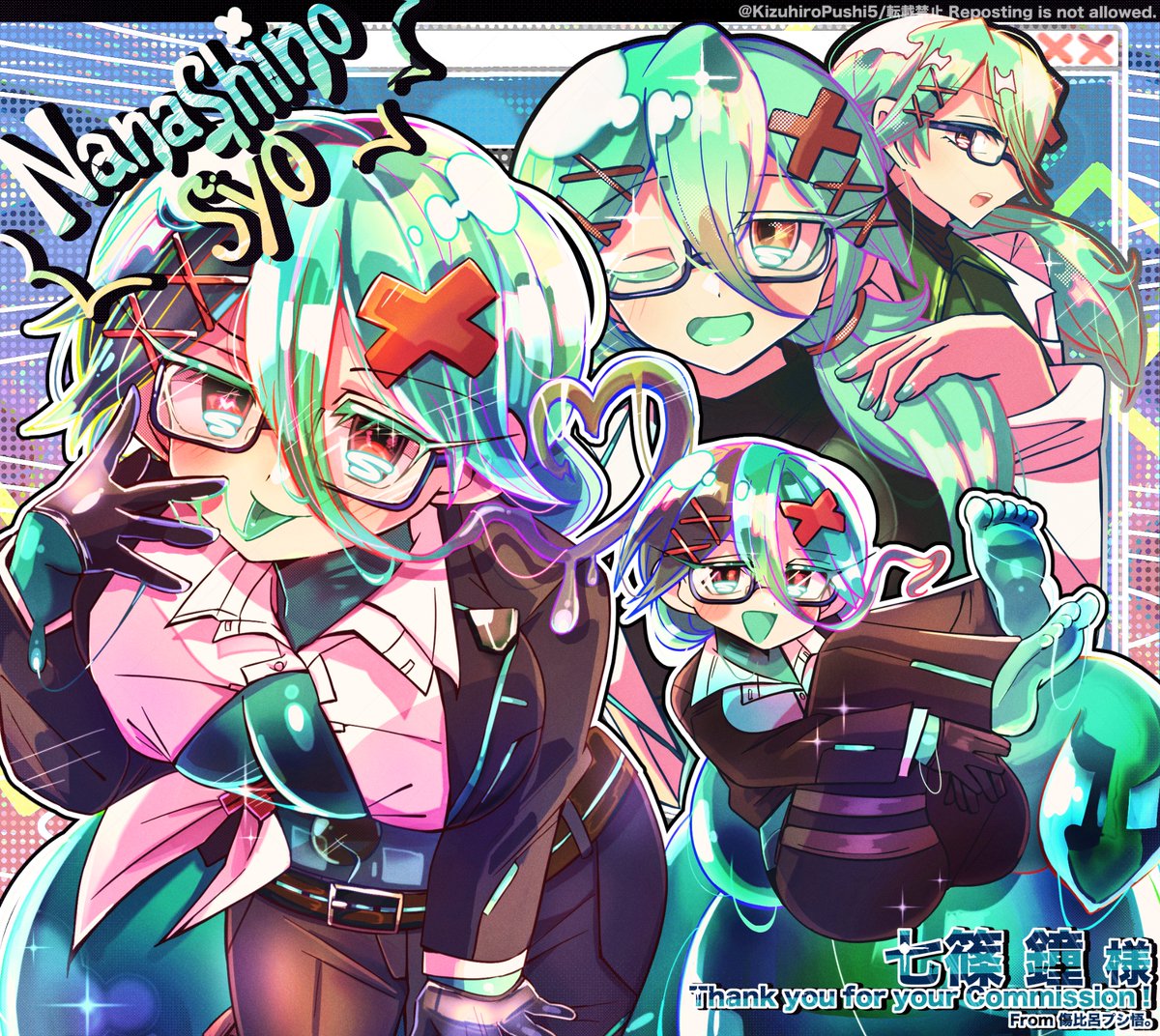 KizuhiroPushi5's tweet photo. skeb納品しました
艶艶液体金属スライムボディが魅力的なVtuber、七篠鐘様のお姿を詰め込みました！

🫟リクエストありがとうございました🧪❌ https://t.co/Nm43aURH6K