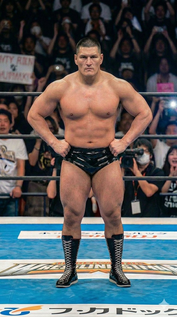 barukimuscle's tweet photo. 妄想プロレス　No1
某ゲイプロレス小説に触発されて生成してしまった。
＃AI ＃プロレス ＃筋肉 ＃やられ https://t.co/XnhfoMYQnK