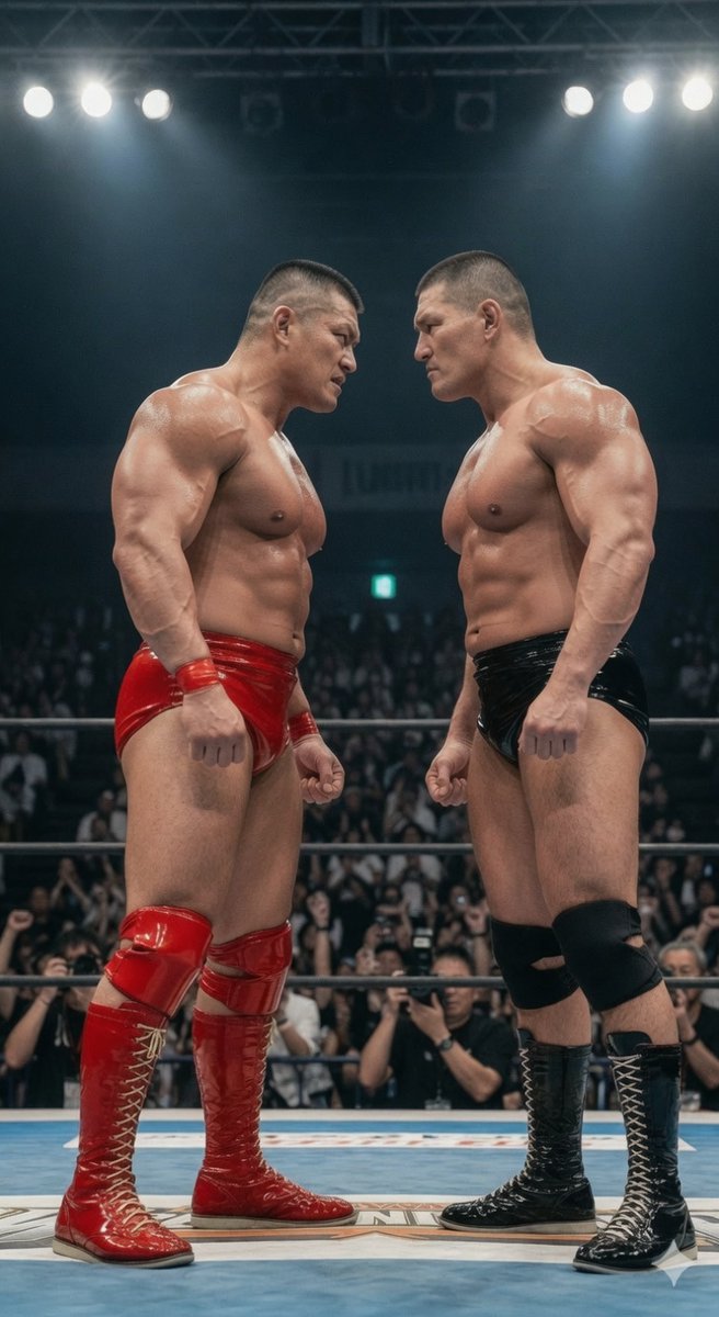 barukimuscle's tweet photo. 妄想プロレス　No1
某ゲイプロレス小説に触発されて生成してしまった。
＃AI ＃プロレス ＃筋肉 ＃やられ https://t.co/XnhfoMYQnK