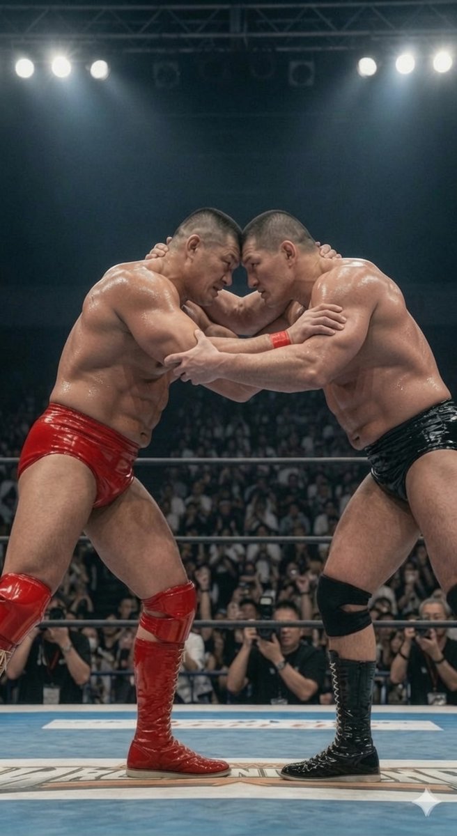 barukimuscle's tweet photo. 妄想プロレス　No1
某ゲイプロレス小説に触発されて生成してしまった。
＃AI ＃プロレス ＃筋肉 ＃やられ https://t.co/XnhfoMYQnK
