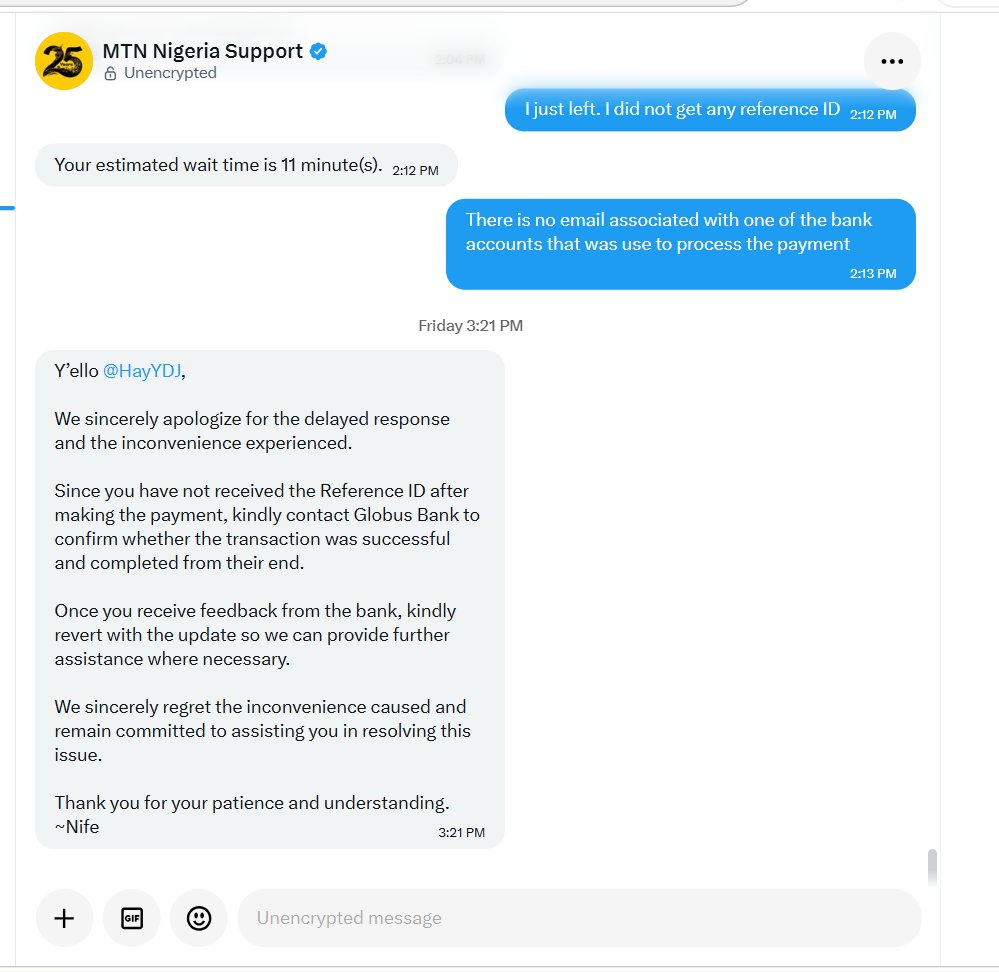 HayYDJ's tweet photo. @palmpay_ng, I made a ₦30,000 transfer to @GlobusBankNG  NetGen account on Oct 2nd, 2026 for one of the @MTNNG products. @GlobusBankNG  confirmed that there was a temporary service disruption that day. Kindly assist to process the chargeback. Thank you https://t.co/GpsI9LnIma