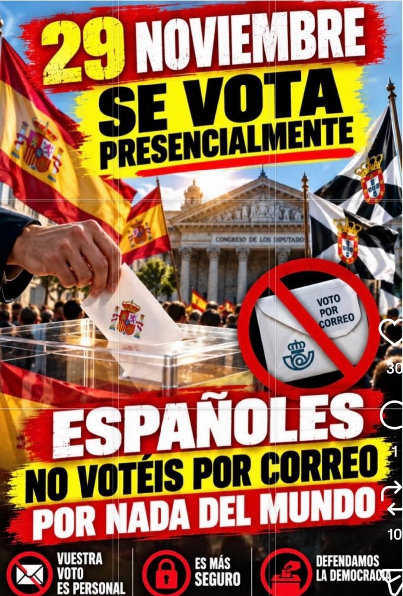 PedroRa96660856's tweet photo. El voto por correo lo carga el Díablo. https://t.co/vo1RBECeFv