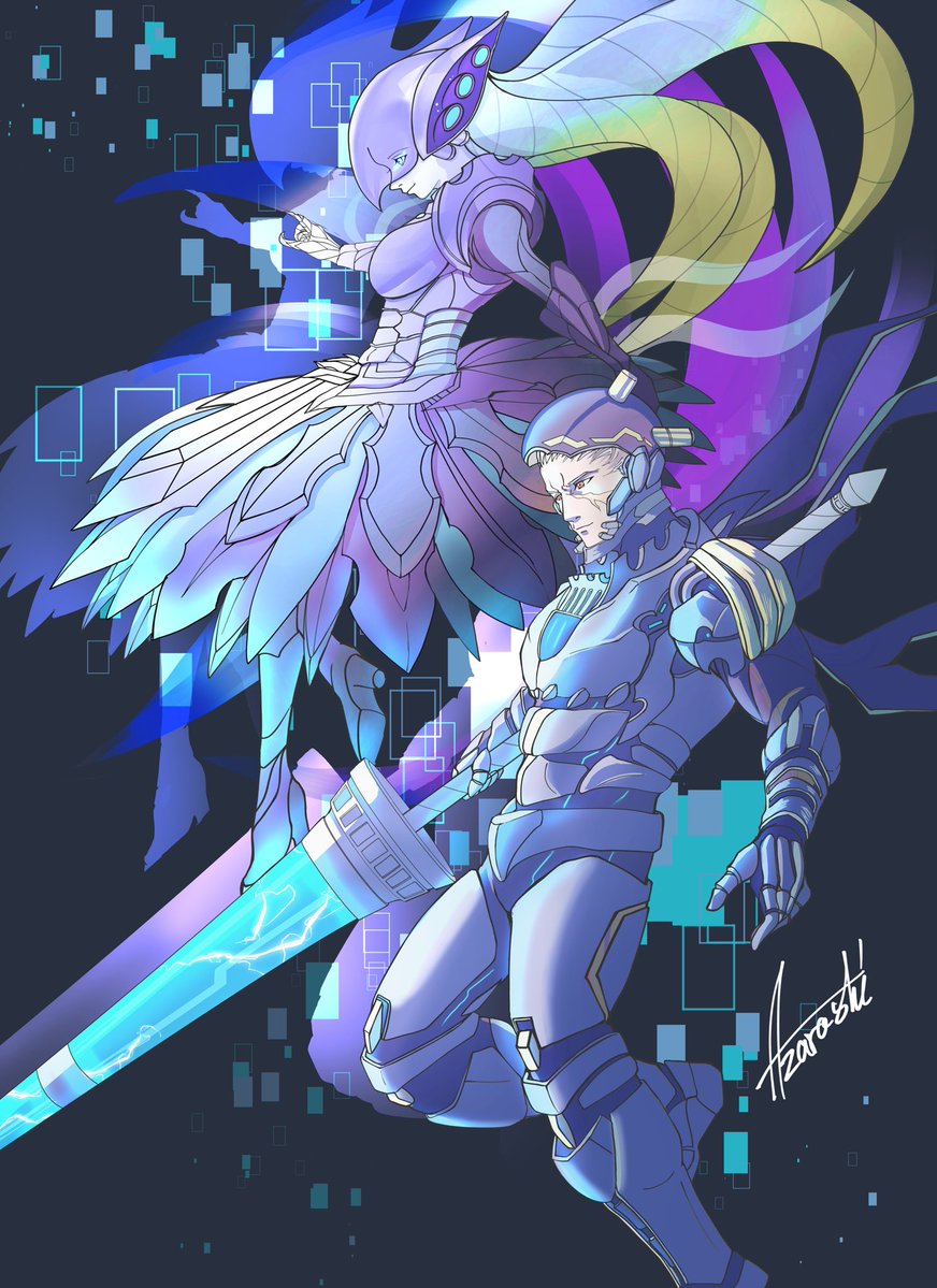 4715Az's tweet photo. 「合成人間」
ガリアードとヘレナ
#アナザーエデン https://t.co/Mw00UllKX8