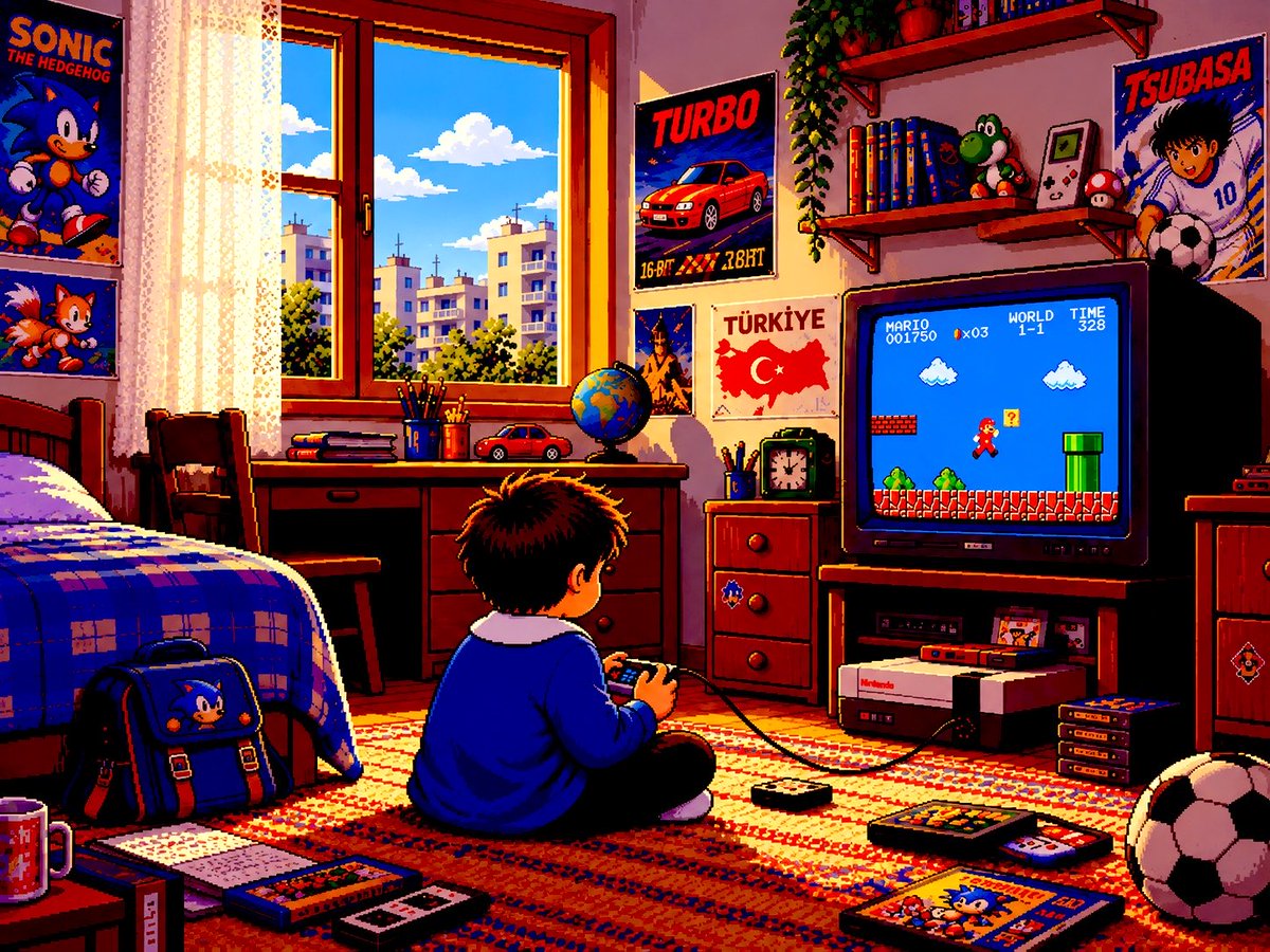 ArtPixelGamers's tweet photo. 🕹️ Okuldan eve koşarak gelirdin.

🕹️ Çantanı bir kenara atar, aceleyle ellerini yüzünü yıkar, yemeğini oyun oynamak için sabırsızlıkla bitirirdin.

🕹️ Sonra televizyonun karşısına geçip konsolunu ya da bilgisayarını açardın.

🕹️ 90’larda ve 2000’lerin başında çocuk olanlar, ne demek istediğimi çok iyi bilir.

➡️ Peki senin çocukluk zamanlarında unutamadığın oyun makinası ve o makinada en çok oynadığın oyun hangisiydi ?