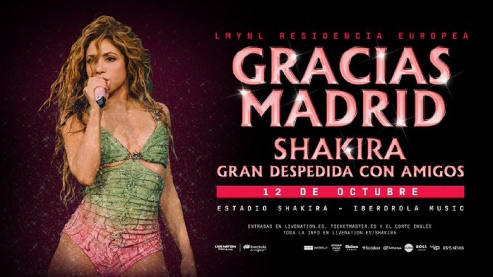TheePopCore's tweet photo. Due to unprecedented demand, Shakira has added a 13th date to her Madrid Residency.

She will become the first artist ever to perform 13 stadium shows in Spain on a single tour. https://t.co/trEjBqMfOz