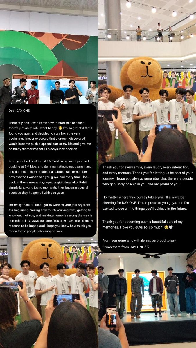 trshcuteee's tweet photo. From SM Telabastagan to SM Lipa, every moment with DAY ONE will always have a special place in my heart. I love you always my ot6 🥹💝

OUR STORIES WITH DAY ONE 

#DAYONEFindTheirStories #DAYONEOfficial @DAYONEOfficial_ https://t.co/TBF5h3XGYJ