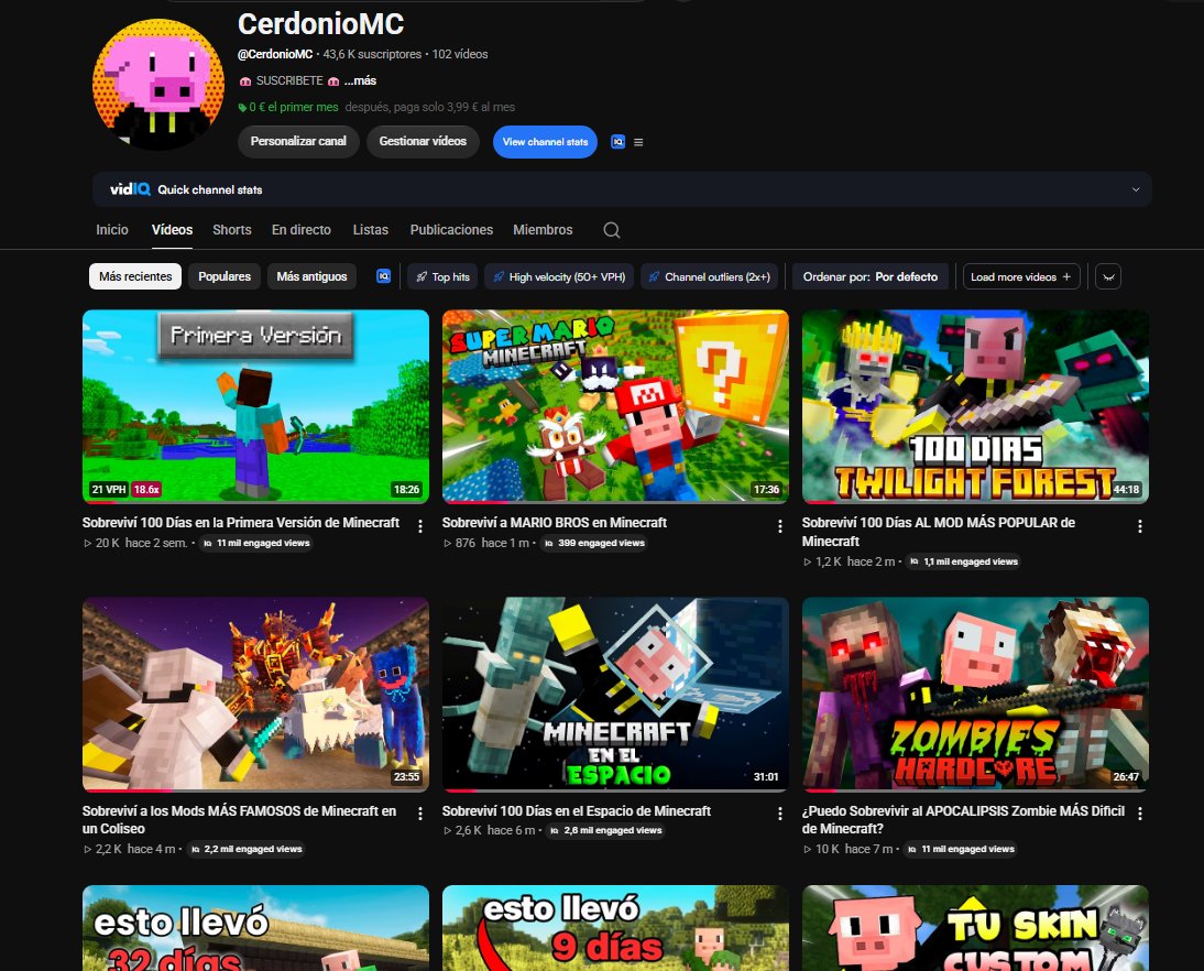 CerdonioMC's tweet photo. @EliteCraftSMP ME GUSTARÍA MUCHO PARTICIPAR!

Hola, soy CerdonioMC y me dedico a hacer contenido de Minecraft sobreviviendo a diferentes retos. Últimamente estoy muy enganchado al survival clásico, soy bastante tranquilo, cabezota y constante, además tengo muchas ganas de crear contenido! 🐷⭐️ https://t.co/o9nz9gMNVE
