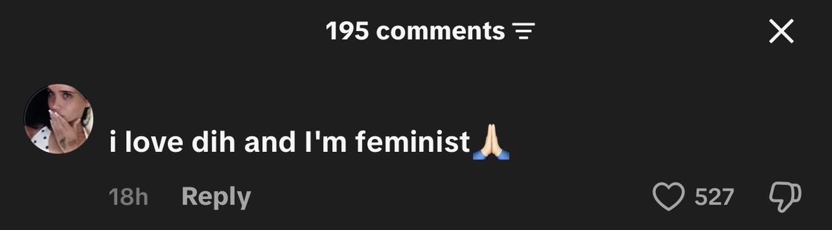 ttoiwi5's tweet photo. What does liking dick have to do with being a feminist 😭😭😭😭😭😭😭😭😭 https://t.co/htJry574Va