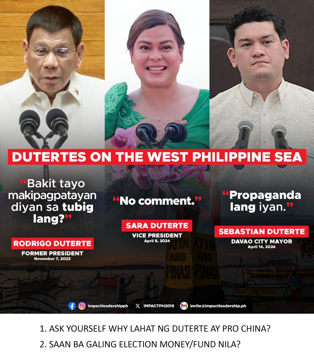 JMRivLegaz's tweet photo. Ang mga traydor! 

Nangyari ba ang pangako ng Ama na sasakay sa jetski at ilalagay ang bandila ng Pilipinas at sasabihin nyang "this is OURS"? https://t.co/OSReZXG8Gi