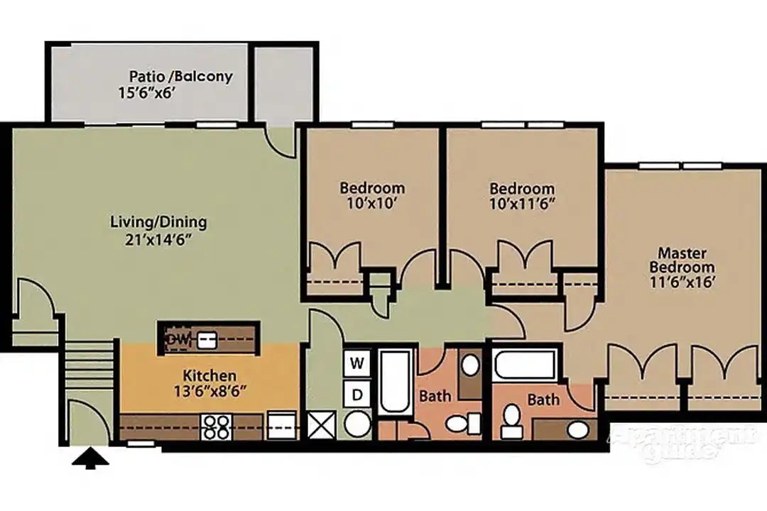SpringfordApts's tweet photo. Three bedrooms, two baths, 1,335 sq ft. Alpine has more room for daily life than a smaller plan. Come take a closer look. https://t.co/6uqzRAwKS5