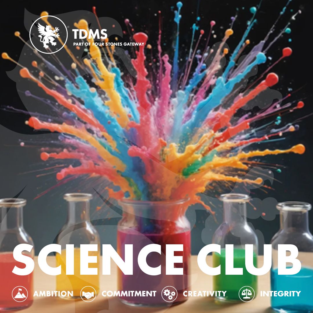 TDMS_Evesham's tweet photo. SCIENCE CLUB!

Calling all Years 6, 7 &amp; 8!

Love experiments, smells, slime and discovering how things work?
Come along to Science Club after school and get hands-on with science!

Every Wednesday after school from 3.45 to 4.30 pm in SG5 with Mr Kirkham https://t.co/sJFyUhTAgj