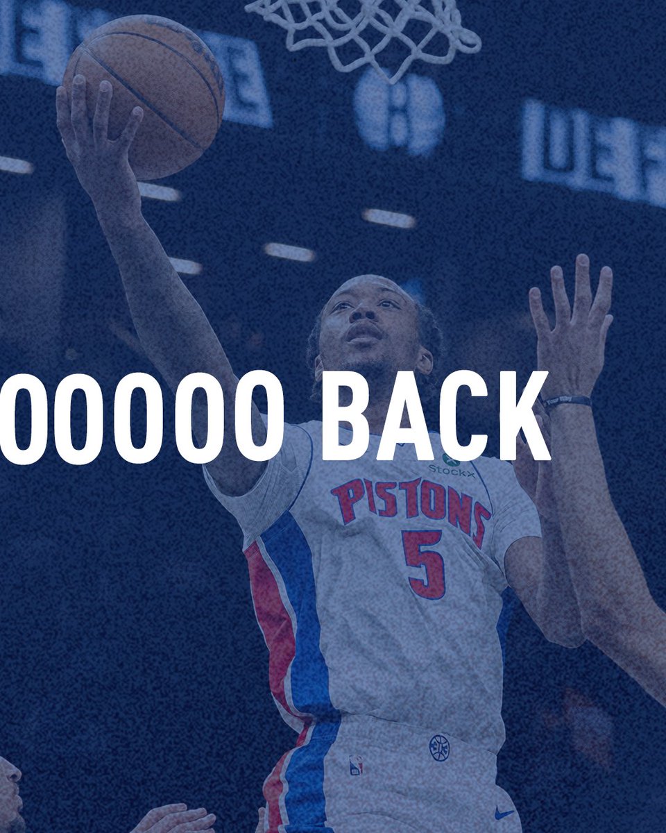 DetroitPistons's tweet photo. so good to be back https://t.co/XbJsbe7Nrh