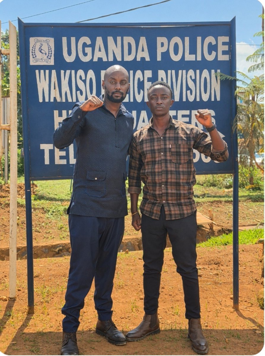 DavidLRubongoya's tweet photo. Today at Wakiso Police, we followed up on our six comrades who were arrested from St. Francis of Assisi Catholic Church in Bulenga yesterday. Thankfully they have been released on police bond, although they should never have been arrested in the first place. The six are Ayesiga Promise aka Mr. Nsi, councillor Sserunjoji David, Nyombi Moses, Sarah Namutebi, Namaganda Annet and Mugume Musa. Aluta continua! Supporting @NUP_Ug is not a crime.