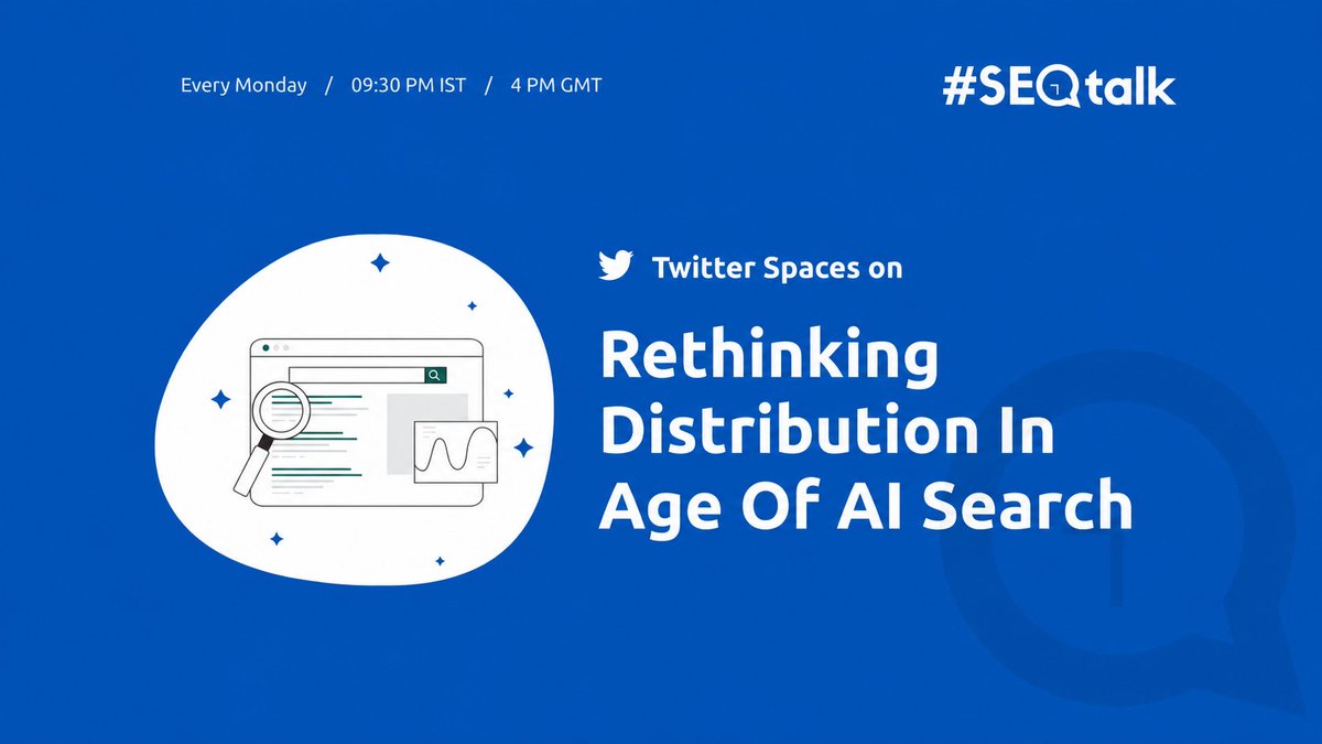 TheSEOTalkers's tweet photo. Most brands are still treating distribution like it’s 2023.

But AI Search is pulling signals from a much wider ecosystem.

If your brand isn’t showing up where the conversations, citations and recommendations happen, your content may exist without really travelling.

We learn more about it later today on #SEOTalk Spaces along with our hosts @parthsuba77, @MalharBarai at 9:30PM