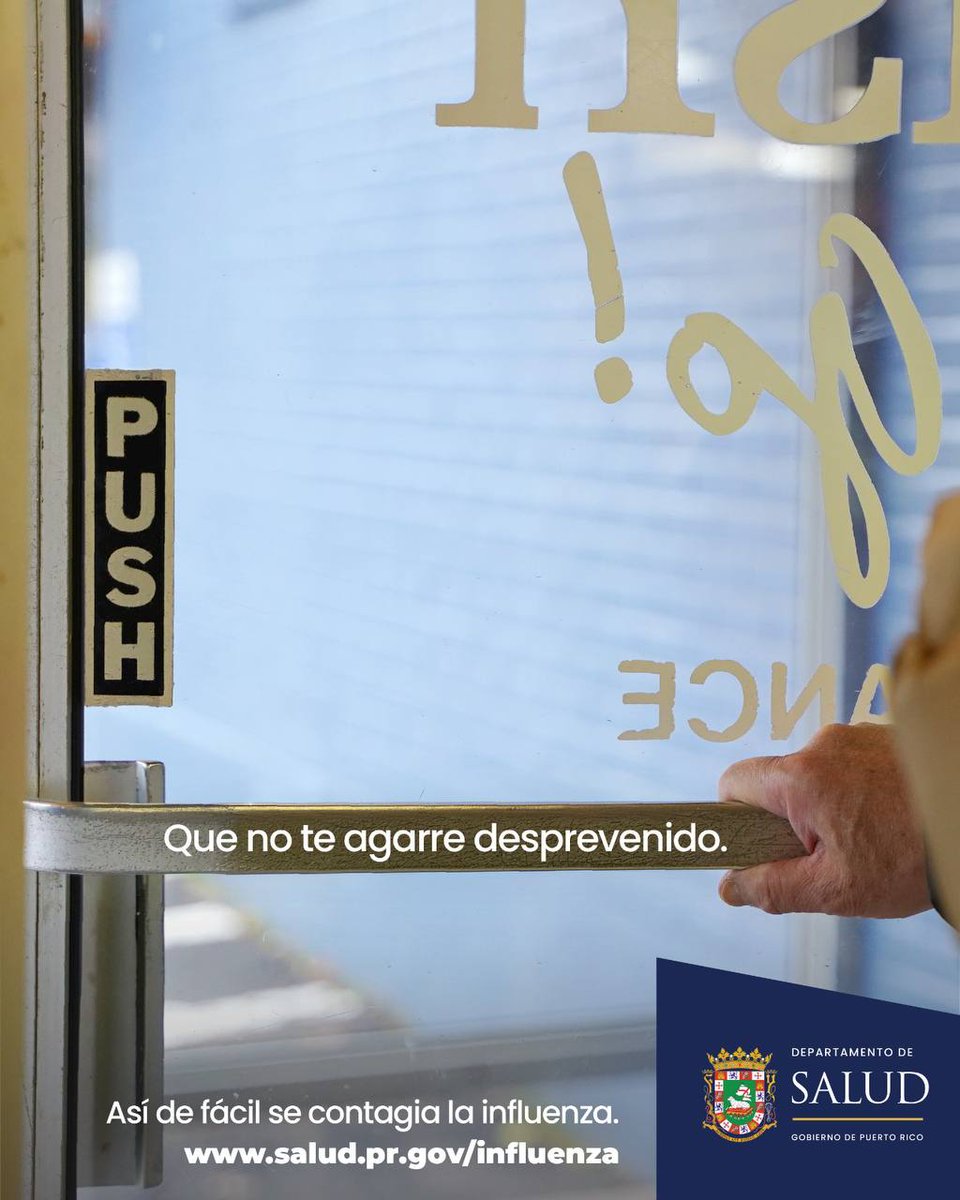 desaludpr's tweet photo. ¡Qué no te agarre desprevenido! Actúa contra la influenza. 

Si presentas fiebre, tos, congestión, dolor muscular o cansancio, consulta a tu médico o usa teleconsulta. Prevén el contagio: lávate las manos, quédate en casa y ventila los espacios. 

🔗 https://t.co/6Mq5R4iSoh https://t.co/DygclW6JpV