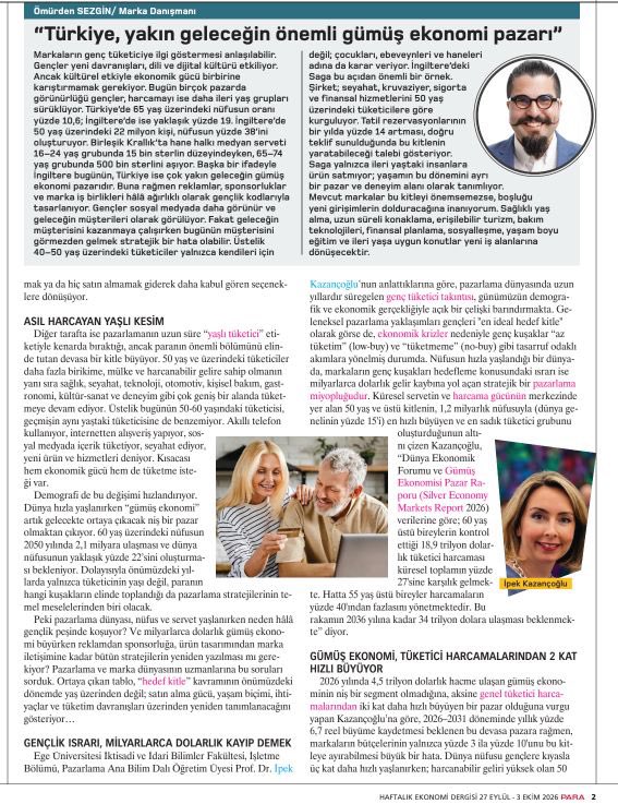 OmurdenSezgin's tweet photo. Para dergisi kapak konusu: Gümüş ekonomi pazarı 
“Türkiye, yakın geleceğin önemli gümüş ekonomi pazarı” yorumumun detaylarını paylaşıyorum. 
Siz ne dersiniz? https://t.co/C8eEh0quiq
