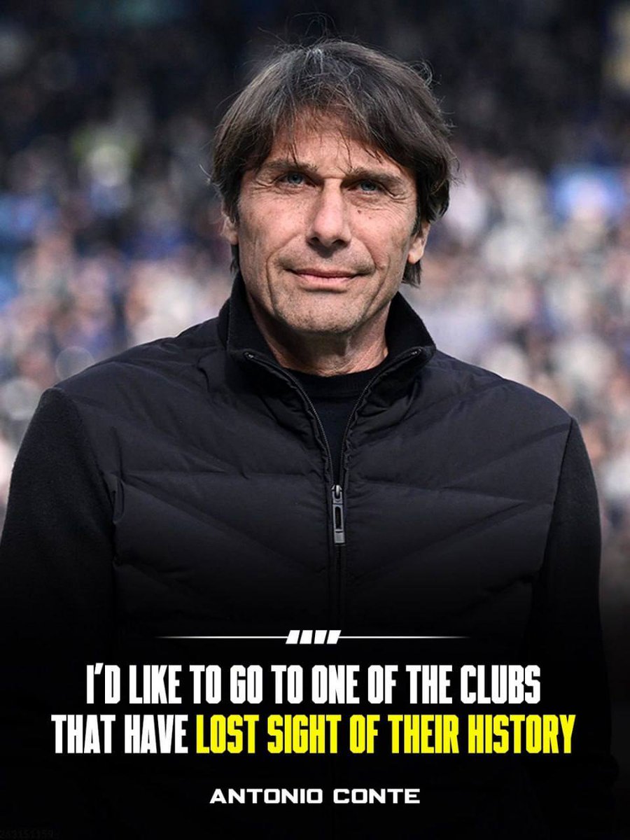 Masomo243's tweet photo. 🚨 Antonio Conte sur son avenir : « Il y a de nombreux clubs qui ont quelque peu perdu de vue leur histoire… ».
« J'aimerais rejoindre l'un de ces clubs pour redécouvrir cette histoire et la faire rayonner à nouveau. »
#GoalSphere https://t.co/QXCn0zPJzQ