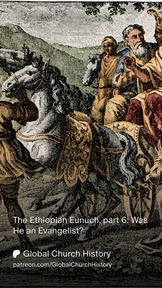 GChurchHistory's tweet photo. Did the Ethiopian Eunuch just go home and keep his faith a secret?

Some sceptics argue that because Luke didn't explicitly map out the Ethiopian Eunuch's preaching itinerary, the way he does Peter, Paul and others, the Eunuch never preached in his homeland. But the biblical text and ancient geography tell a completely different story.

Read Part 6 of the series, Was He an Evangelist?, for the full historical breakdown: https://t.co/iqA8LXWt11

Join the Patreon community to unlock this post and over 800 other historical deep-dives from just £5 a month! (Note: The September promo has now expired, but the standard £5 entry tier still grants full back-catalogue access).