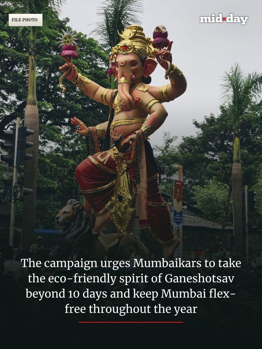 mid_day's tweet photo. Mumbai Mayor Ritu Tawde has launched the ‘Flex-Free Mumbai for 365 Days’ campaign to curb unauthorised banners, hoardings and PVC waste across the city. The initiative proposes mandatory QR codes on approved banners, strict action against violators and a digital single-window system for permissions.
Tawde has also called for political parties and citizens to support the campaign, urging Mumbaikars to extend the environmental spirit of Ganeshotsav throughout the year.
Read more: https://t.co/1p5ClpsUWi