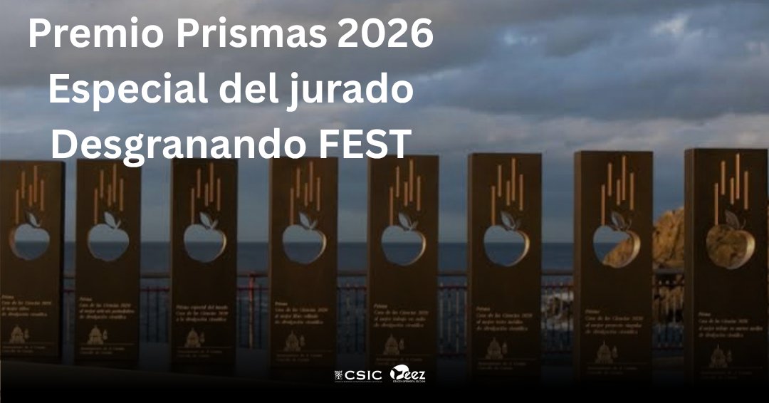 EEZCSIC's tweet photo. 🏆 @Sci_Granada FEST, el festival de divulgación de Granada con el que colaboramos desde sus inicios, recibe el Premio Especial del Jurado de los Prismas Casa de las Ciencias @mc2coruna 

De una charla de 10 minutos a una viñeta: un premio colectivo 🌱
https://t.co/dQnQbH8h6h https://t.co/Gvg948Zj1w