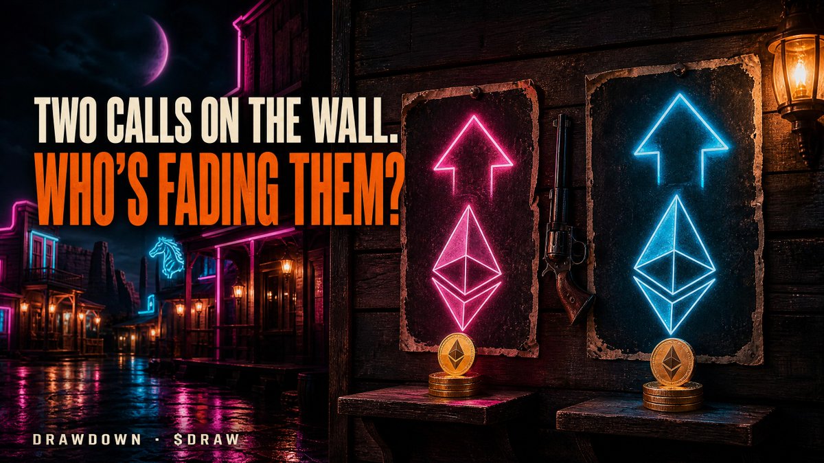playdrawdown's tweet photo. A: Two players are calling ETH up right now. Nobody's taken the other side of either.

If you think ETH dips in the next 30 seconds, that pot is sitting on the wall waiting for you.

https://t.co/wNa3zcxjXe https://t.co/XLrTKGBFth
