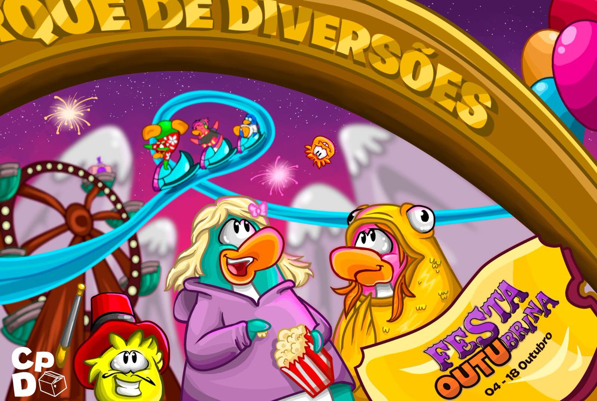 DimensaoPinguim's tweet photo. O CIRCO ARMOU A LONA! 🎪

A Outubrina chegou com tudo em nossa ilha! Ganhe tickets através dos minigames e aproveite a festa! 🎉 

Logo logo, novos catálogos estarão disponíveis, por enquanto, aproveitem as novidades no Migrator ancorado na Praia! 🏖️ https://t.co/8HYkjOnYP6