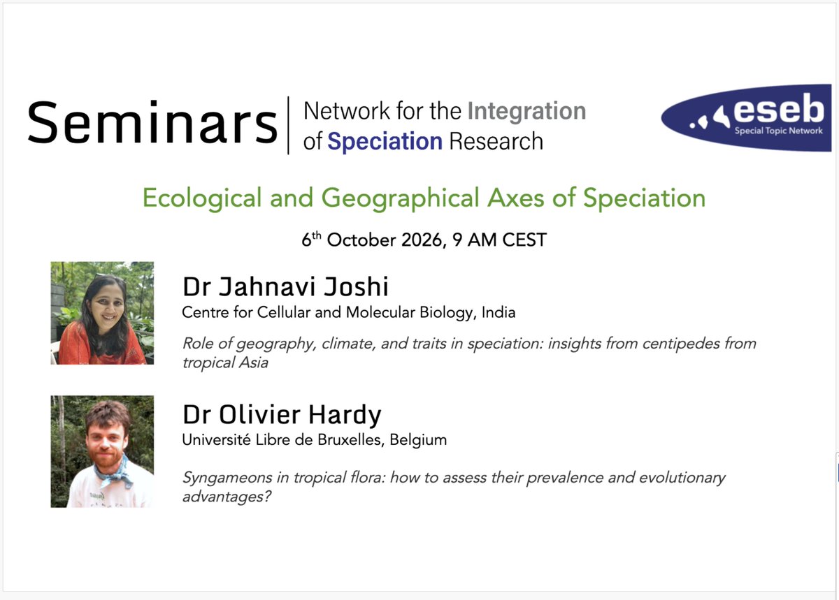 Jahnavijoshi2's tweet photo. Will be talking about our speciation research from Asian tropical forests tomorrow at 12.30 IST @Speciation_net 
Details of the event and how to attend it: https://t.co/8xEL2kfu1G https://t.co/pLwDNqS3m9