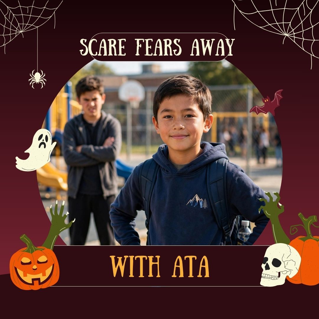 ssata's tweet photo. Confidence is one of the best bully deterrents. Help your child stand tall this October. 🎃🥋

https://t.co/7RAkTL8DH4
903-243-8767

#StopBullying #ATA https://t.co/LqcApzxBrd