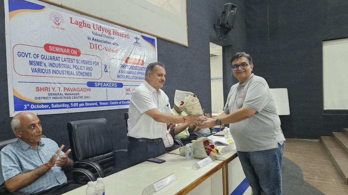 lub_valsad's tweet photo. A successful evening of learning, collaboration &amp; sustainable ideas! 🌱

On Saturday, 3rd October 2026, an insightful seminar was held at the Centre of Excellence Compound, Phase 1, GIDC, Vapi, bringing together industry professionals to discuss

#LaghUdyogBharati #MSME #lub https://t.co/gT22lNXUzP