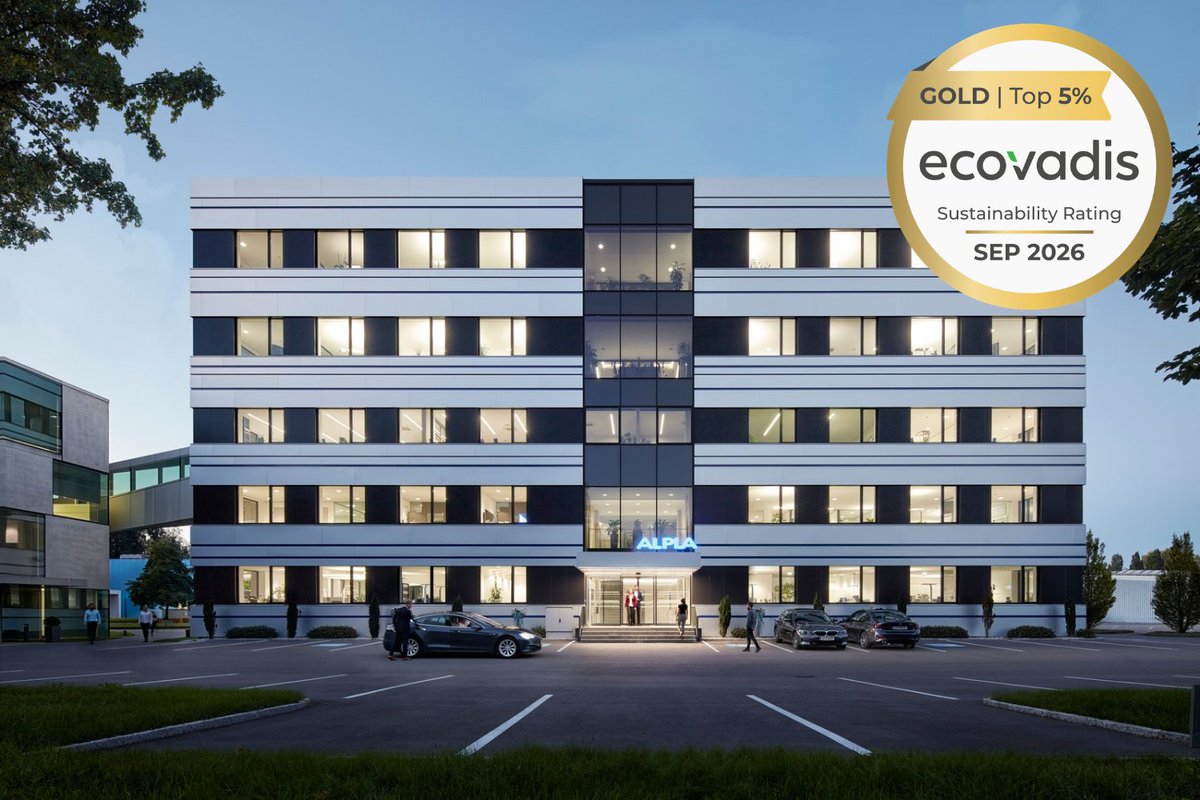 ALPLApackaging's tweet photo. Best EcoVadis result to date. 🎉 We earned the Gold Medal once again and moved into the top 3% of all assessed companies worldwide. Read more https://t.co/xxttlYdVI4

🔗https://t.co/3KdhdtcpEM

#ALPLA #EcoVadis #Sustainability #ESG #ResponsibleBusiness https://t.co/S6SIbnURWr