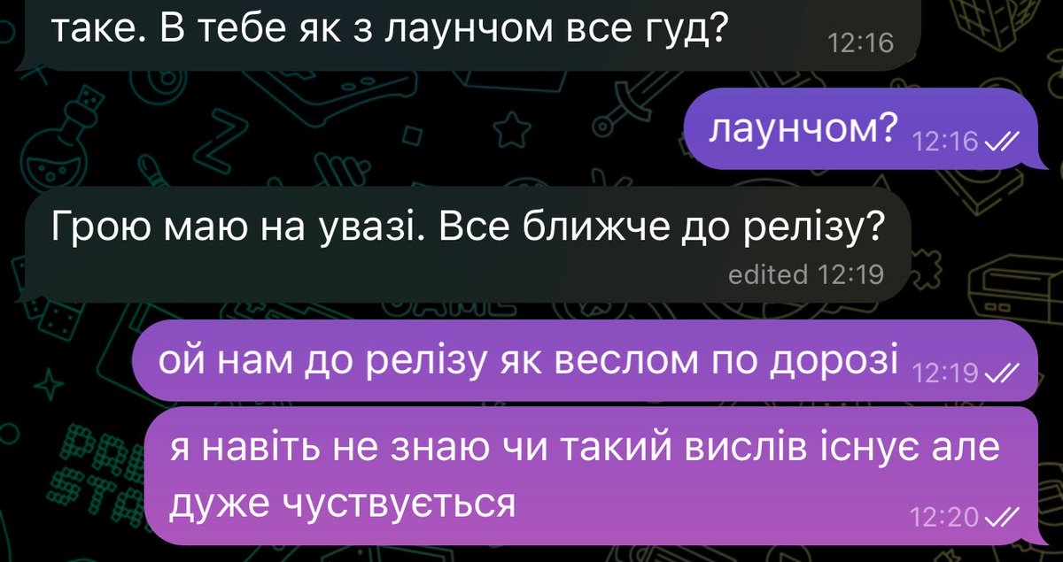 VladaMakesGames's tweet photo. «як веслом по асфальту» ще ліпше було б
Запитайте у мене це питання наприкінці 2027 року 🫠
#укргеймдев #gamedev #геймдев https://t.co/36mZk4spyP