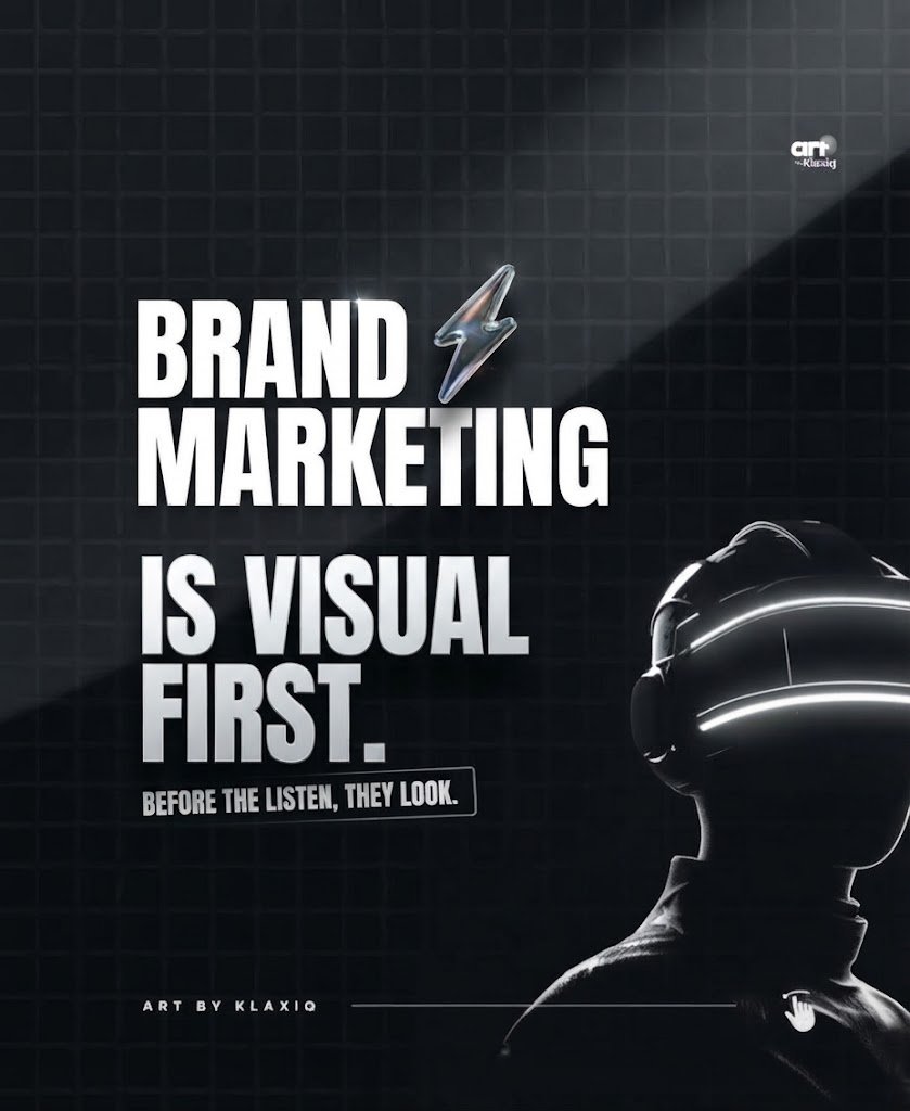 xdevcreative's tweet photo. Marketing is visual before it’s verbal.🔳

Attention hits the eye, not the bio. A clear look does the selling, so you don’t need a long explanation. Make the brand obvious at a glance. Then the words only confirm what they already felt.

Does your Brand feel the same way to people? 
#BuildinPublicNG #connect