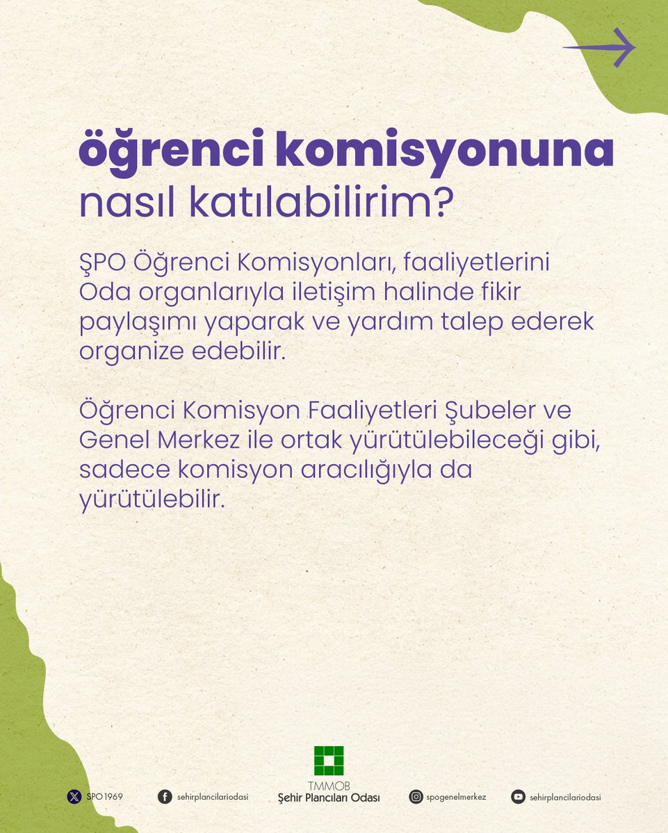 SPO1969's tweet photo. ŞPO ÖĞRENCİ KOMİSYONU INSTAGRAM'DA! 📣

Şehir plancısı adayları, sesimizi ve gücümüzü birleştiriyoruz!

ŞPO Öğrenci Komisyonu olarak; birlikte üretmek, mesleki haklarımızı ve geleceğimizi hep birlikte savunmak, etkinlik ve atölyelerimizle dayanışmayı büyütmek için artık resmi Instagram hesabımızdayız.

10. Türkiye Şehircilik Kongresi bünyesinde yürütülen 3. Öğrenci Kurultayı hazırlıklarına dair tüm duyuruları yaygınlaştırmak, komisyon çalışmalarının parçası olmak ve süreçleri yakından takip etmek için  instagram(@spoogrenci) hesabını takip etmeyi ve çevrene duyurmayı unutma!

Takip etmek için: https://t.co/xS0IeGFJDK