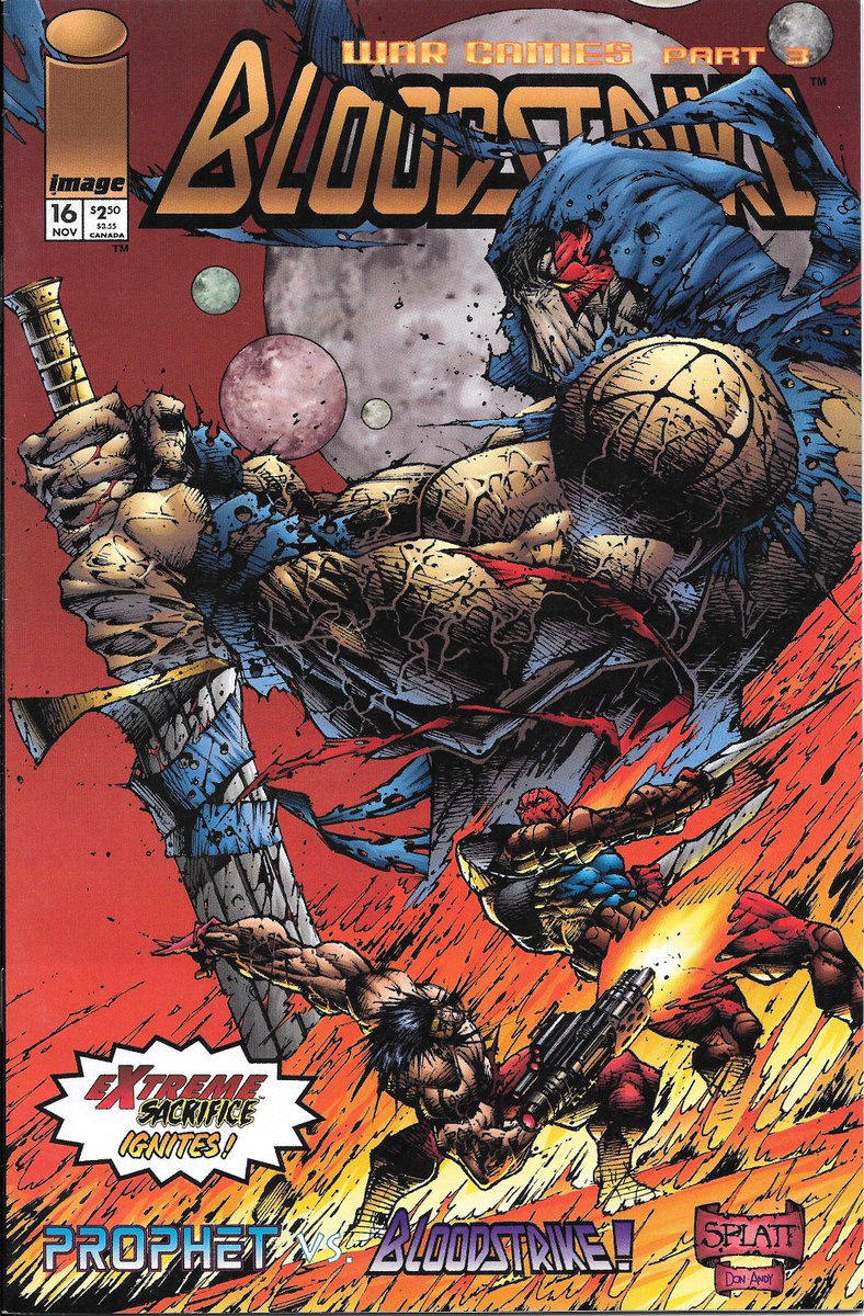 RobMessick's tweet photo. Part 3 of WarGames concludes in Bllodstrike 16. Another great Stephen Platt cover! Crypt was pretty badass!
#BloodStrike & #Prophet created by @robertliefeld
@Stephen_Platt #StephenPlatt #ExtremeStudios
@ImageComics #WarGames #ExtremeSacrifice #Crypt https://t.co/KYxnvK9z5z