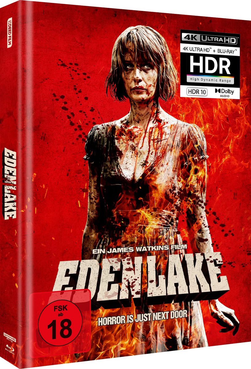 djcooky78's tweet photo. EDEN LAKE (2008) to be released by Indeed Film this winter.

The limited 4K UHD Mediabook (4K UHD and Blu-ray) comes with a 60 pages booklet including HDR 10.
Each artwork is limited to 333 copies.

More info soon. @cinemarichard @UltraHDBluray @HighDefDiscNews #EdenLake #horror https://t.co/vWgLJHRMUY