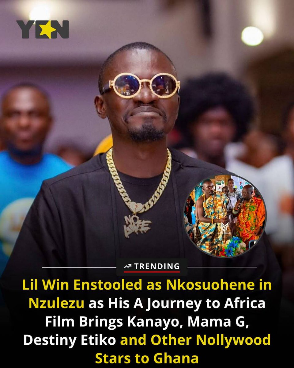 yencomgh's tweet photo. “Congratulations to him”

Kumawood actor Lil Win has been honoured with the traditional title of Nkosuohene during his visit to Nzulezu in Ghana’s Western Region.

The actor was enstooled by Nzulezu traditional leaders as Nkosuohene while shooting his upcoming movie, A Journey to Africa, at the famous stilt village. The title is associated with development and community promotion, recognising his contribution to promoting the community through his project.

Residents celebrated the occasion as they welcomed and honoured him. The memorable moment has since attracted attention online.

Photos by officiallilwin (Instagram)/ Sarfo Trends (Instagram)